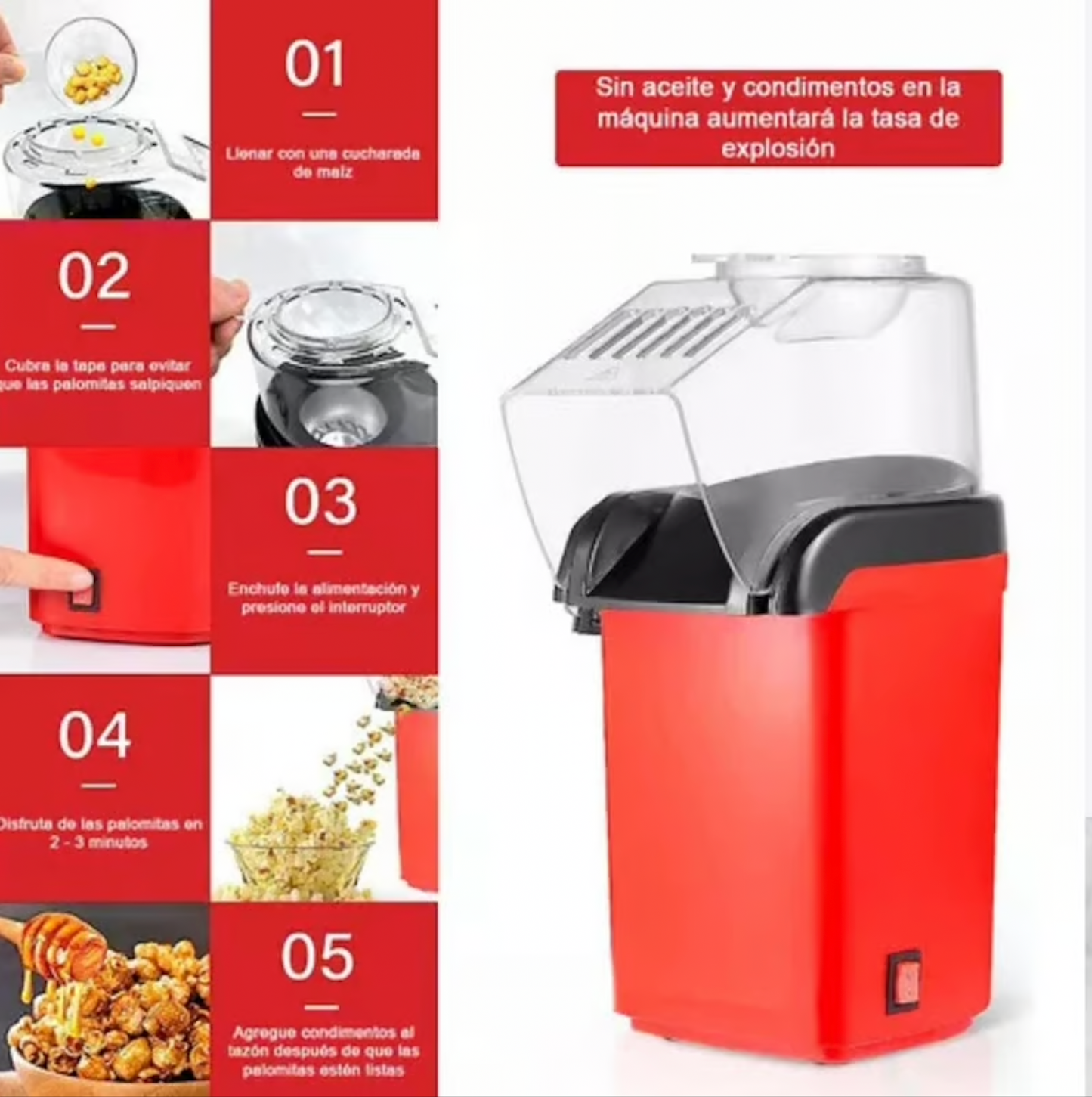 POP CORN MAKER : "INCREIBLE MAQUINA PALOMITAS CASERA"