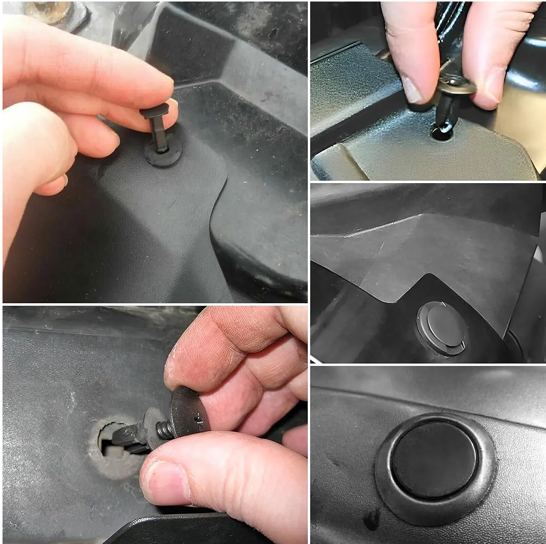 KIT 100 CLIP BROCHE RETENCION – Reemplaza Clips Rotos – Deja Tu Auto Como Nuevo Sin Esfuerzo-Oferta 2x1
