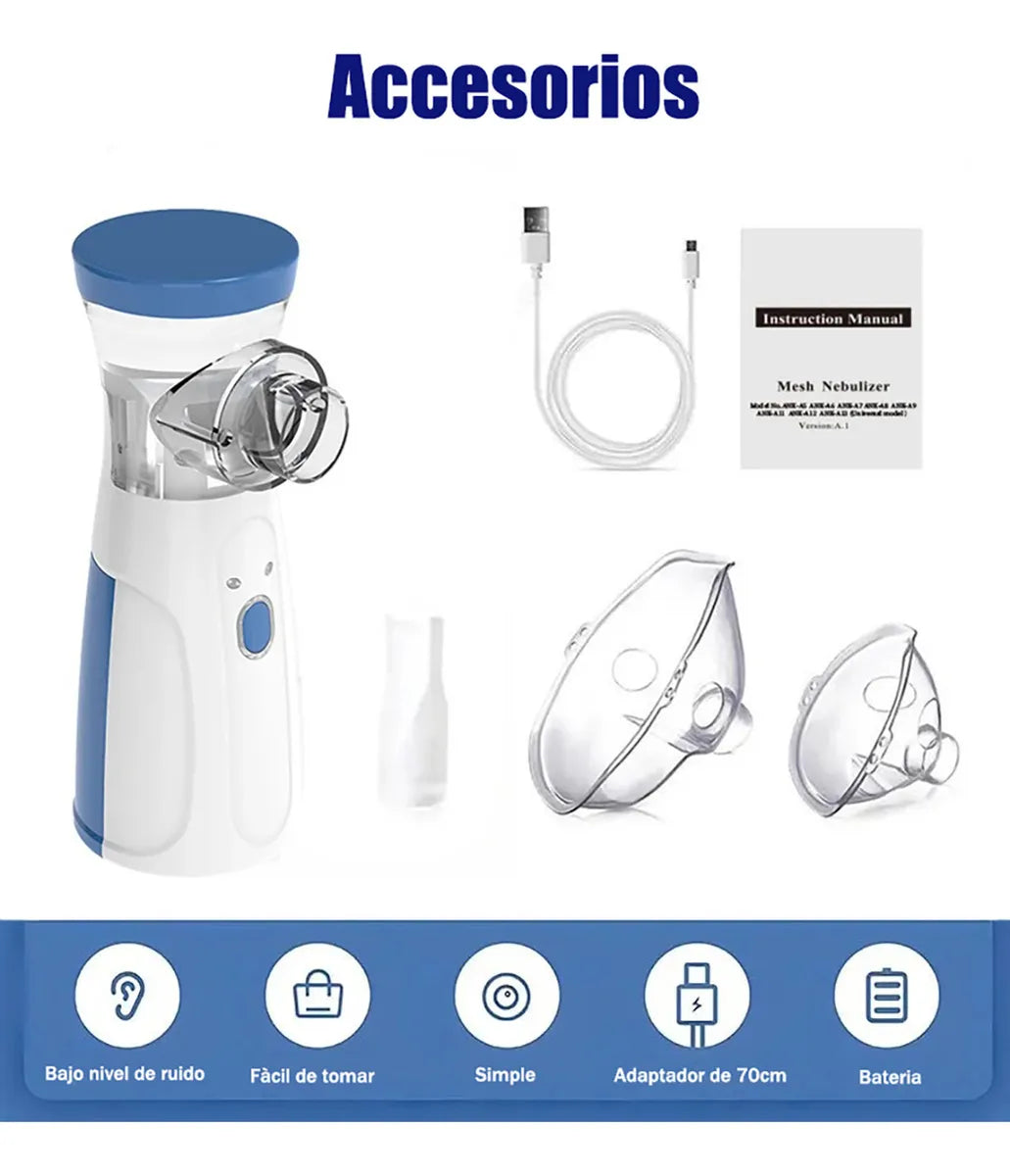 Nebulizador Portátil - Alivia la Respiración - Tranquilidad Respiratoria para tu Hijo en Menos de 5 Minutos