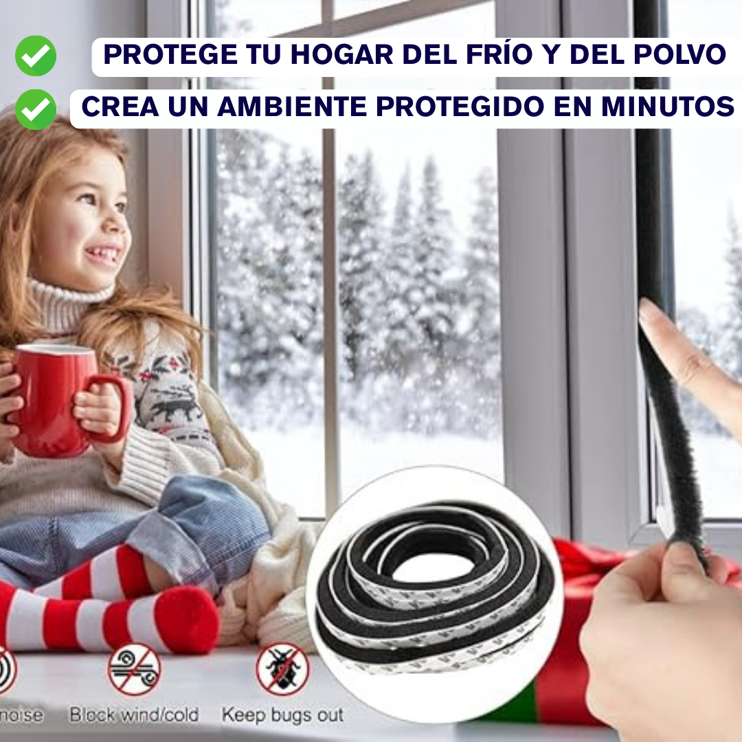 Cinta Aislante de Puertas y Ventanas - Mantén tu hogar cálido y limpio, bloqueando el frío y el polvo con facilidad-Paga 1 y Llévate 4