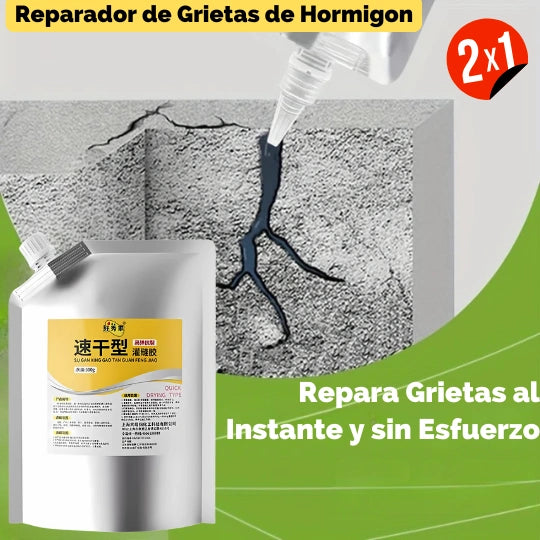 ReparaFácil Hormigón – Adhesivo para Grietas – Refuerza muros en minutos sin ayuda profesional