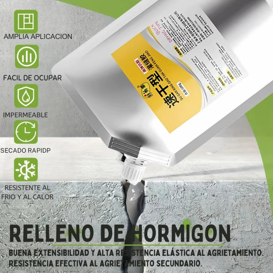 ReparaFácil Hormigón – Adhesivo para Grietas – Refuerza muros en minutos sin ayuda profesional