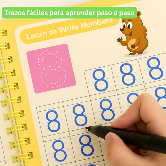 Cuaderno Mágico Reutilizable – Aprende a Escribir Jugando – Mejora su caligrafía en solo 7 días