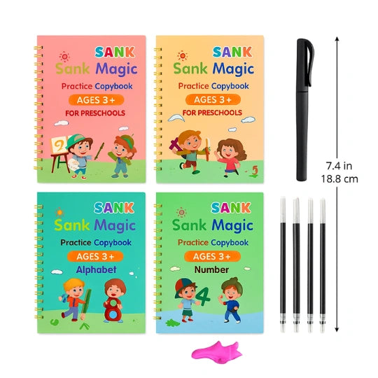 Cuaderno Mágico Reutilizable – Aprende a Escribir Jugando – Mejora su caligrafía en solo 7 días