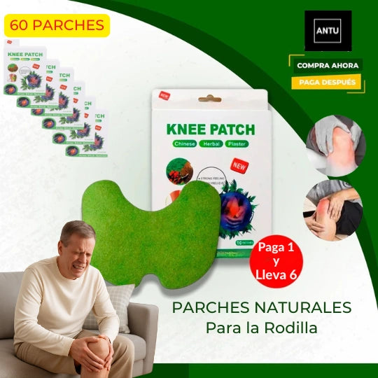 Parches de Rodilla Naturales – Alivio del Dolor – Ayuda a Mejorar la Movilidad de forma Segura - Lleva 6 y Paga 1