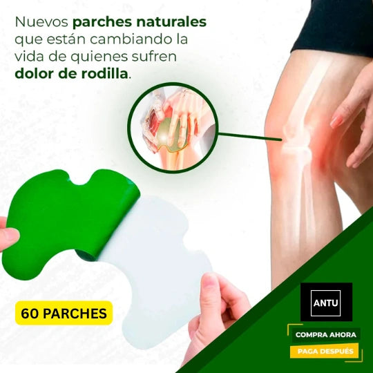 Parches de Rodilla Naturales – Alivio del Dolor – Ayuda a Mejorar la Movilidad de forma Segura - Lleva 6 y Paga 1