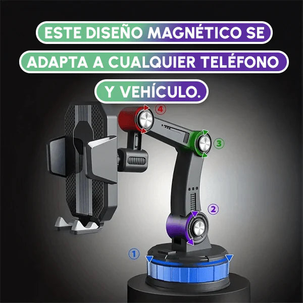 Soporte Magnético 360° - Sujeta tu Celular sin Vibraciones - Conduce Seguro y Sin Distracciones desde el Primer Día
