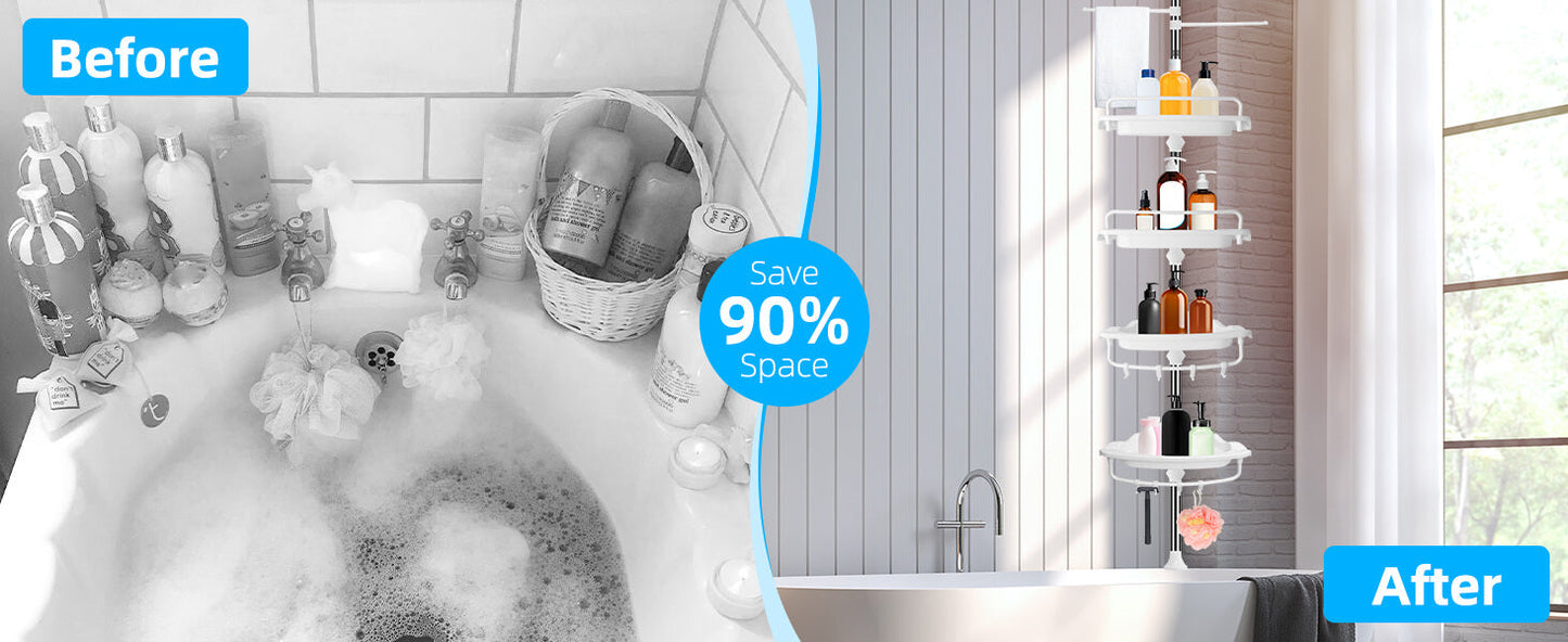 AquaFlex:     "Esquinero De Ducha Ajustable Multi Uso + Porta Toalla de Regalo 🎁"