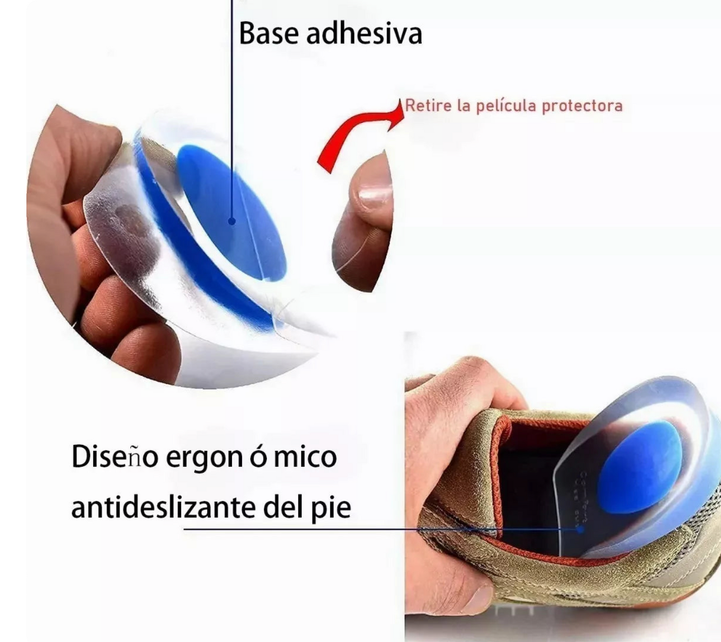 ComfortFit:"Plantillas Ortopédicas Taloneras Silicona"