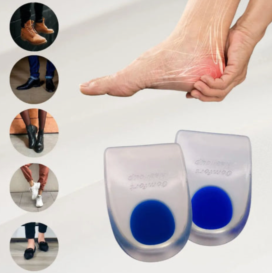 ComfortFit:"Plantillas Ortopédicas Taloneras Silicona"