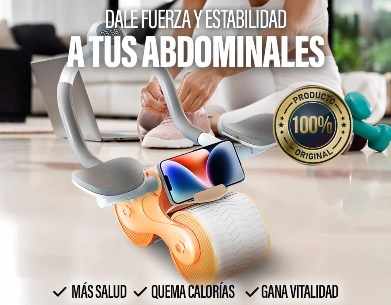 CoreRebound:"Rueda Abdominal Soporte Con Auto Rebote + Porta celular  de Regalo 🎁.
