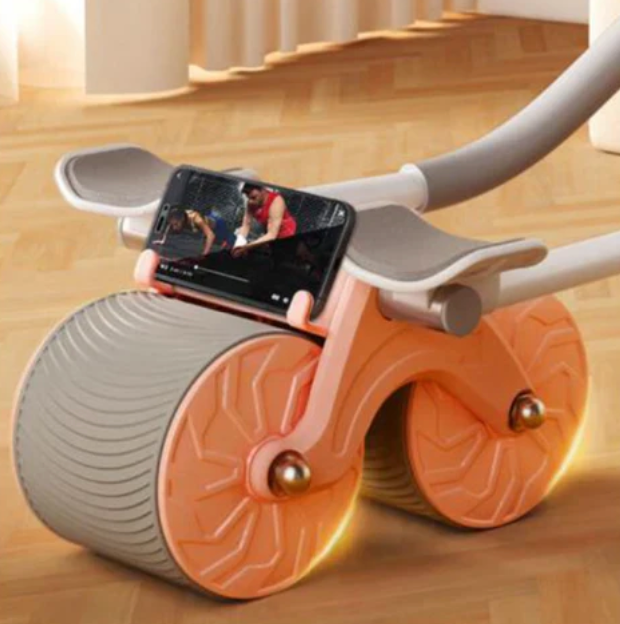 CoreRebound:"Rueda Abdominal Soporte Con Auto Rebote + Porta celular  de Regalo 🎁.