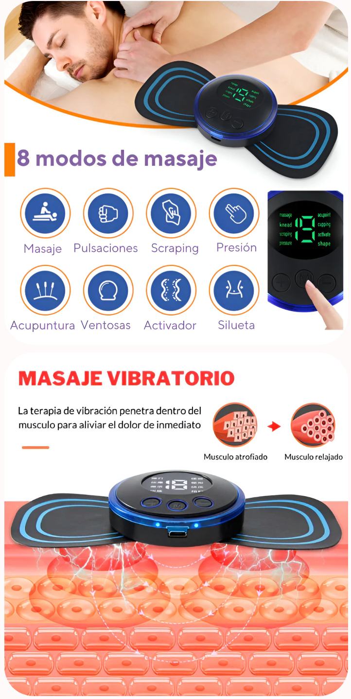 Mini Masajeador Muscular – Alivia el Dolor Muscular – Vive Sin Molestias Todos los días