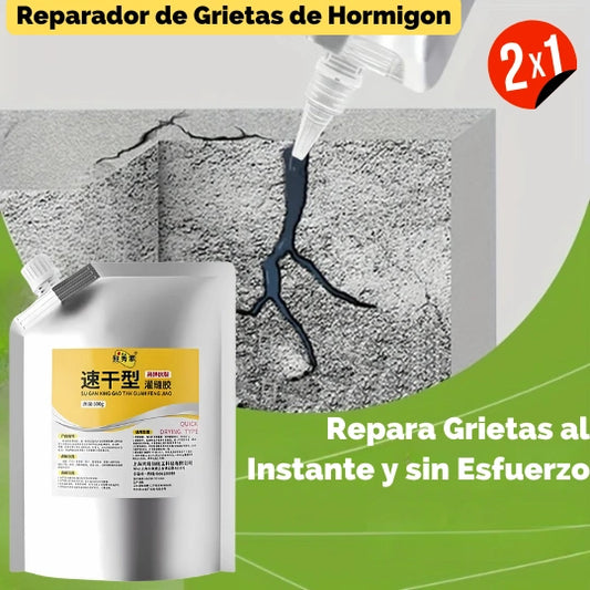 ReparaFácil Hormigón – Adhesivo para Grietas – Refuerza muros en minutos sin ayuda profesional