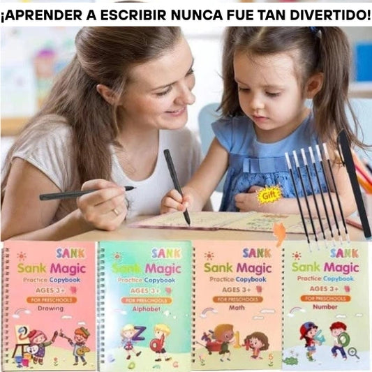 Cuaderno Mágico Reutilizable – Aprende a Escribir Jugando – Mejora su caligrafía en solo 7 días