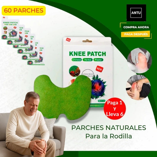 Parches de Rodilla Naturales – Alivio del Dolor – Ayuda a Mejorar la Movilidad de forma Segura - Lleva 6 y Paga 1